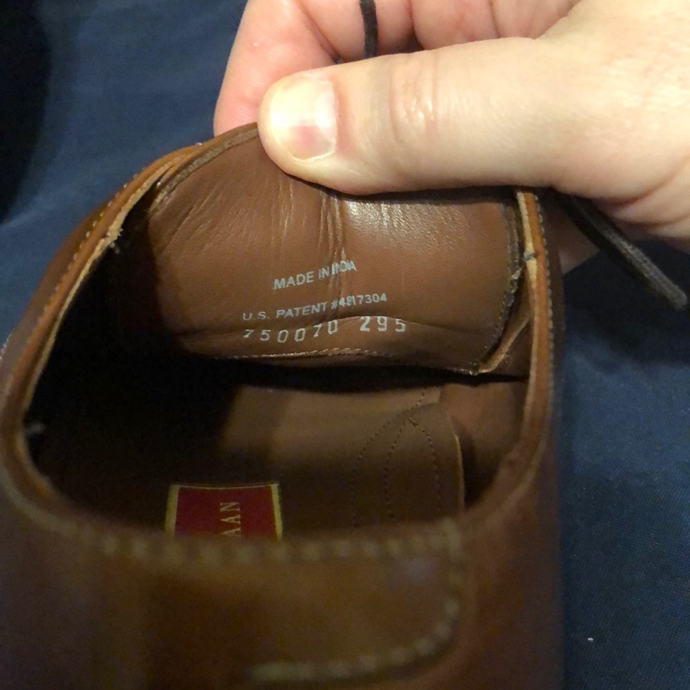 Cole Haan Split Toe Lace Dress Shoes 9 1/2M Tan - Picture 5 of 8